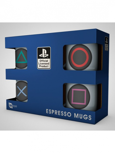 Hrnek PlayStation - Espresso Sada - 4 ks