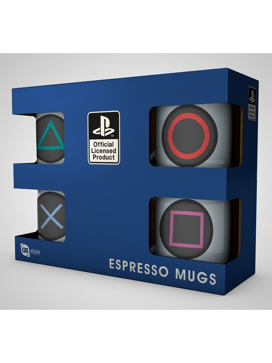 GBEye Hrnek PlayStation - Espresso Sada - 4 ks