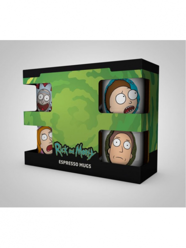 Hrnek Rick and Morty - Espresso Sada - 4 ks