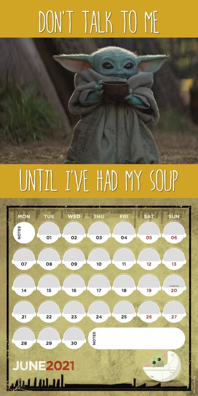 Kalendář Star Wars: The Mandalorian - The Child 2021