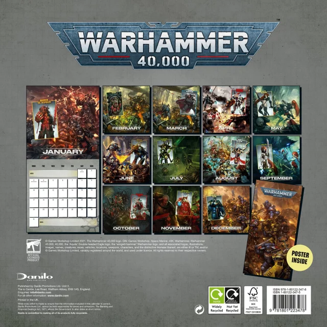 Kalendář Warhammer 40k 2022