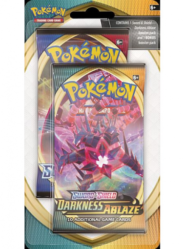 Karetní hra Pokémon TCG: Sword and Shield Darkness Ablaze (10 karet) + 10 karet zdarma