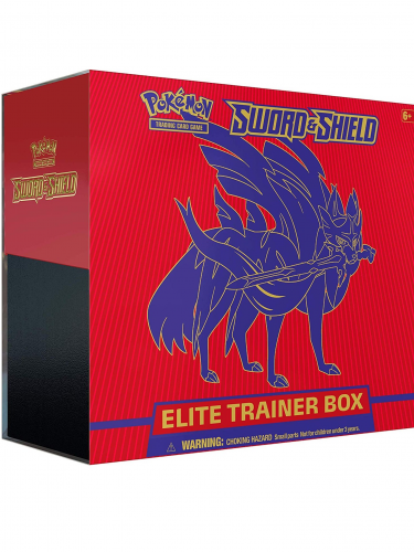 Karetní hra Pokémon TCG: Sword and Shield - Elite Trainer Box (Zacian - červený box)