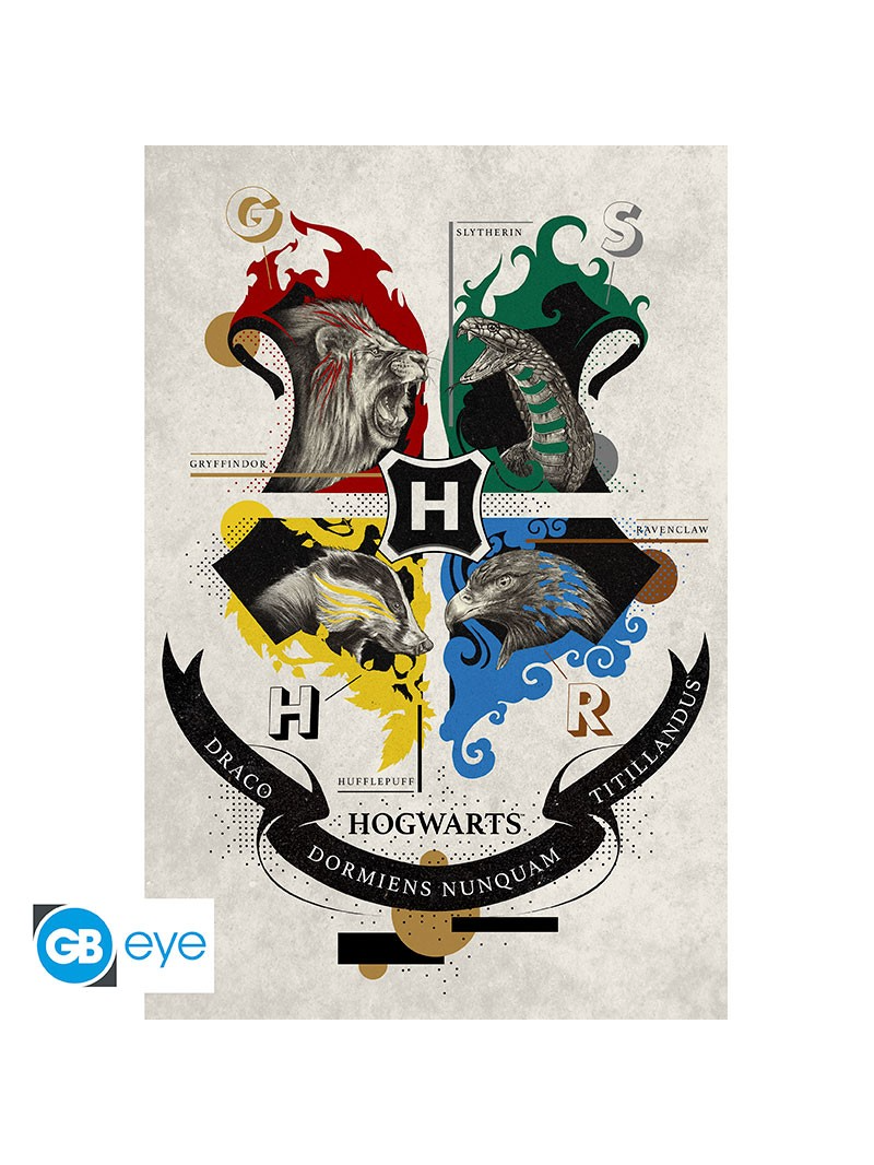 ABYstyle Plakát Harry Potter - Hogwarts Animal Crest