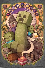 Plakát Minecraft - Creeper Nouveau