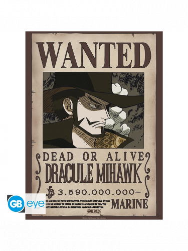 Plakát One Piece - Wanted Mihawk Wano