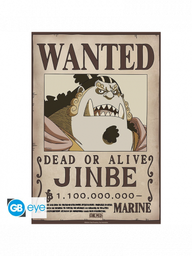 Plakát One Piece - Wanted Jinbe Wano