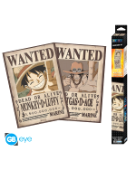 Plakát One Piece - Wanted Luffy & Ace (sada 2 ks)