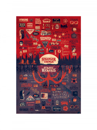 Plakát Stranger Things - The Upside Down