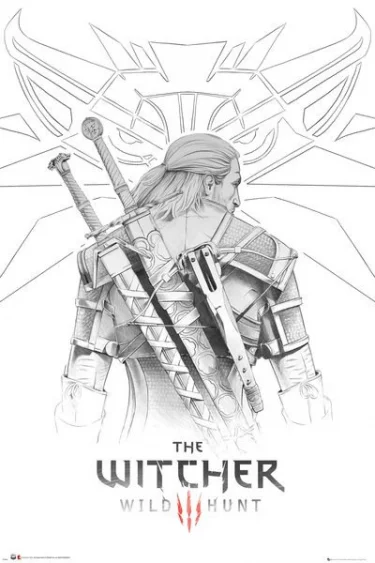 Plakát Zaklínač - Geralt Sketch