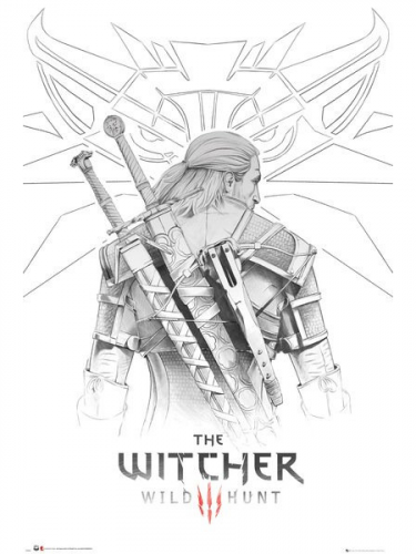 Plakát Zaklínač - Geralt Sketch