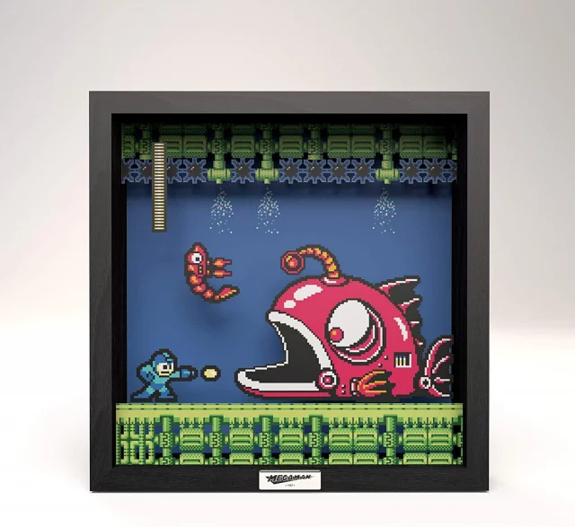 Zarámovaný plakát Mega Man 2 - Lantern Fish (Pixel Frames)