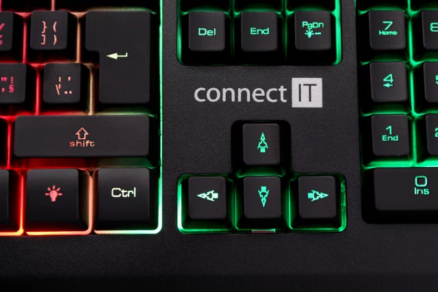 Herní klávesnice Connect IT - Battle RNBW (černo-červená) [česká verze]