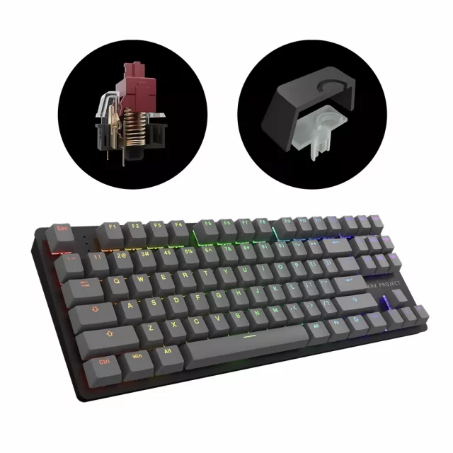 Herní klávesnice Dark Project - One KD87A Keyboard ABS Gateron Mechanical Red EU