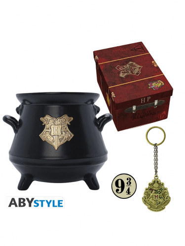 Dárkový set Harry Potter - Gift Set Premium (hrnek, odznak, klíčenka)
