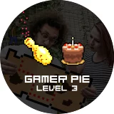 Odznak Gamer Pie - Level 3 (37mm)