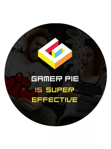 Odznak Gamer Pie - Super Effective (37mm)