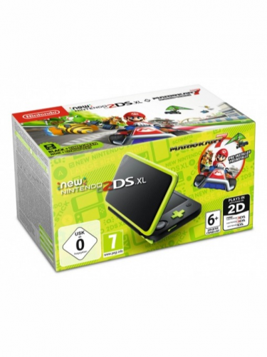 Konzole New Nintendo 2DS XL Black & Lime + Mario Kart 7 (3DS)