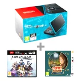 Konzole New Nintendo 2DS XL Black & Turquoise + FE: Warriors + Laytons MJ