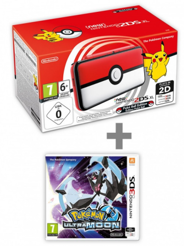 Konzole New Nintendo 2DS XL Poké Ball Edition + Pokémon Ultra Moon (3DS)