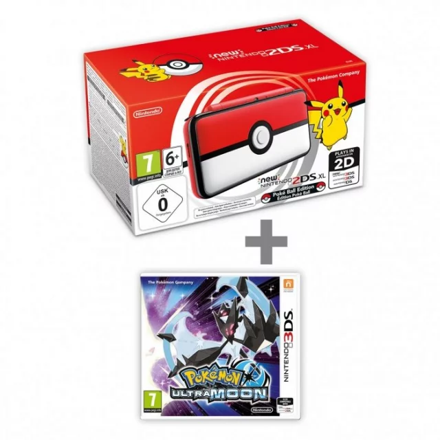 Konzole New Nintendo 2DS XL Poké Ball Edition + Pokémon Ultra Moon