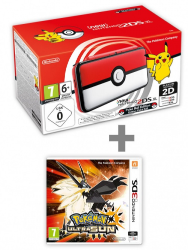 Konzole New Nintendo 2DS XL Poké Ball Edition + Pokémon Ultra Sun (3DS)