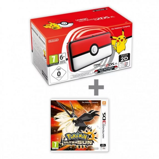 Konzole New Nintendo 2DS XL Poké Ball Edition + Pokémon Ultra Sun