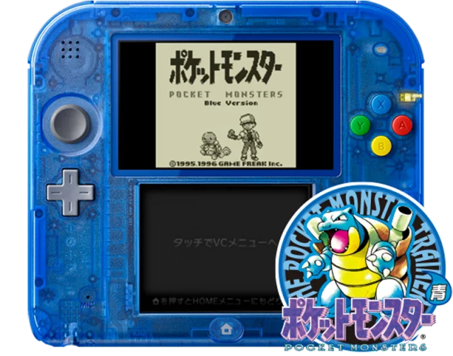 Konzole Nintendo 2DS Transparent Blue + Pokémon Blue