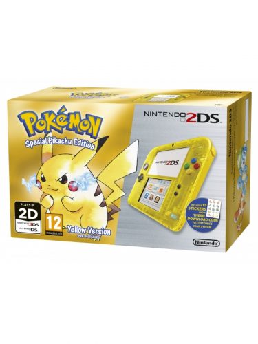 Konzole Nintendo 2DS Transparent Yellow + Pokémon Yellow (3DS)
