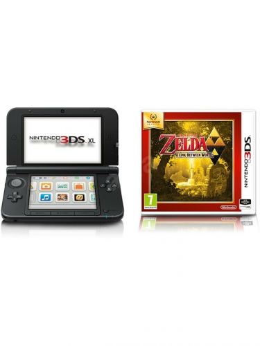Konzole Nintendo 3DS XL Black+Silver + The Legend of Zelda (3DS)