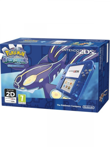Nintendo 2DS Transparent Blue + Pokémon Alpha Sapphire 3DS (WII)