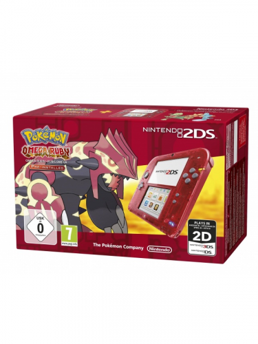Nintendo 2DS Transparent Red + Pokémon Omega Ruby 3DS (WII)