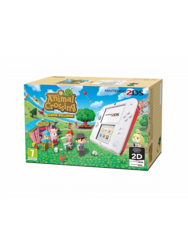 Nintendo 2DS White and Red + Animal Crossing 3DS (WII)