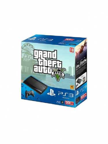 PlayStation 3 SuperSlim - 500 GB + Grand Theft Auto V (PS3)