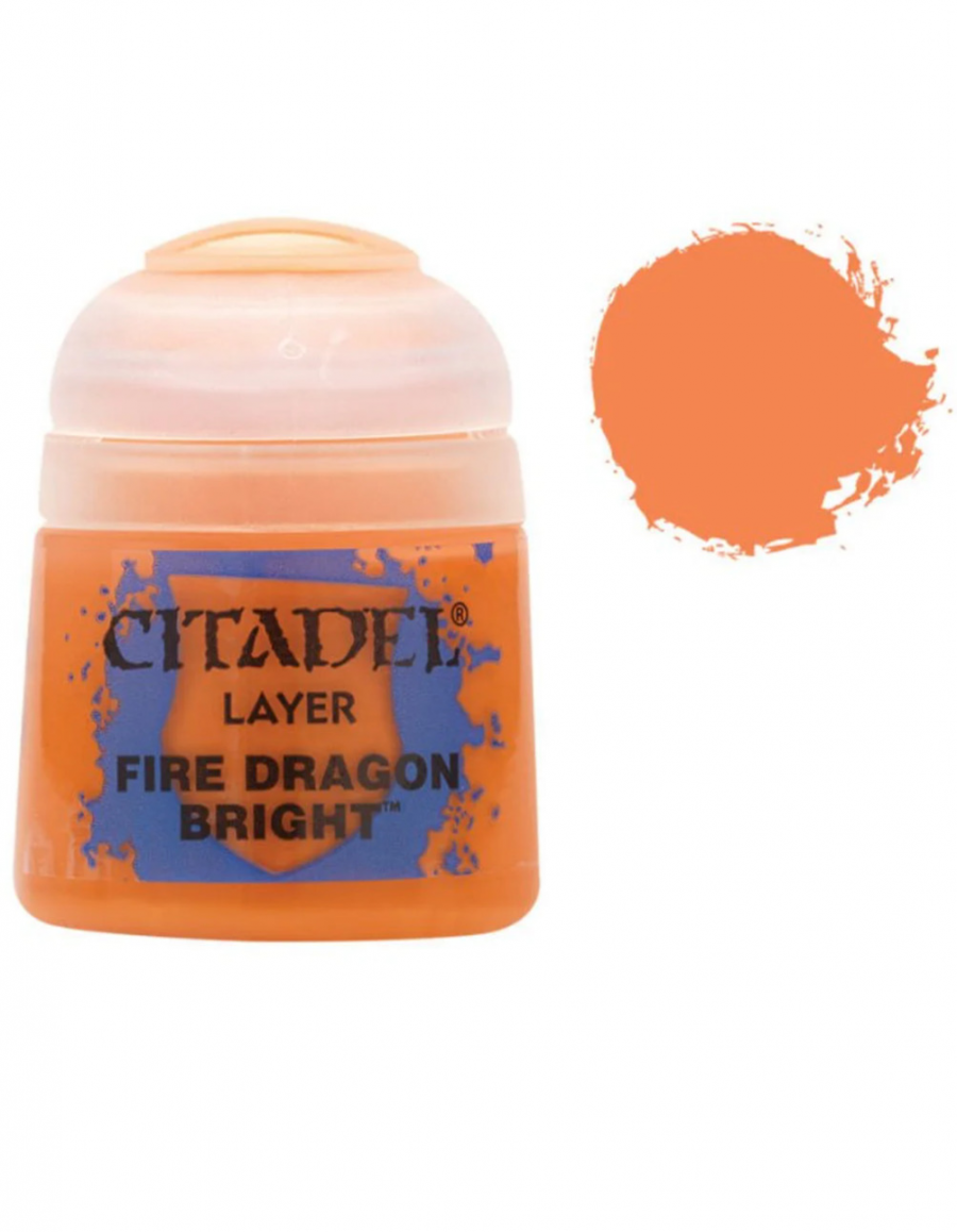 Games-Workshop Citadel Layer Paint (Fire Dragon Bright) - krycí barva, oranžová