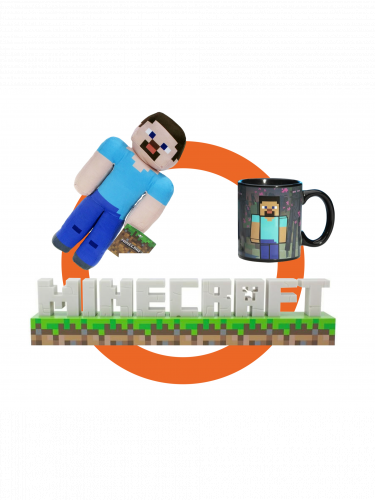 Výhodný set Minecraft Steve - Plyšák, lampička, hrnek