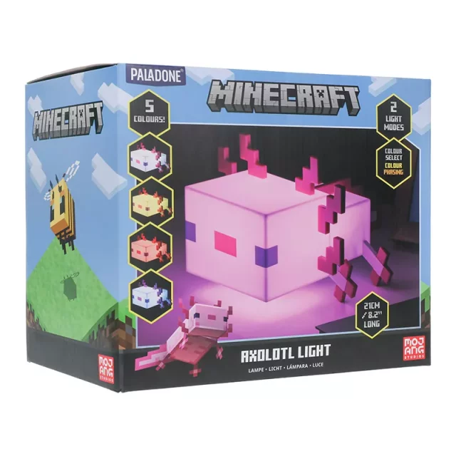 Lampička Minecraft - Axolotl (21 cm)