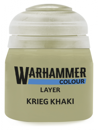 Warhammer Colour Layer Paint (Krieg Khaki) - krycí barva, zelená