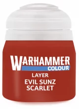 Warhammer Colour Layer Paint (Evil Sunz Scarlet) - krycí barva, červená