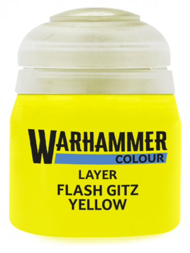 Warhammer Colour Layer Paint (Flash Gitz Yellow) - krycí barva, žlutá