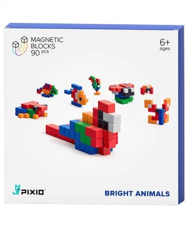 Magnetická stavebnice PIXIO - Bright Animals (Story Series)