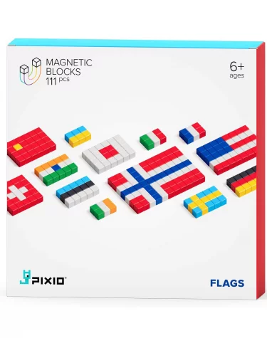 Magnetická stavebnice PIXIO - Flags (Story Series)