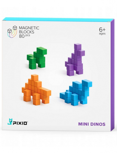 Magnetická stavebnice PIXIO - Mini Dinos (Story Series)
