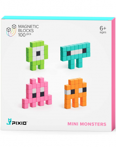 Magnetická stavebnice PIXIO - Mini Monsters (Story Series)