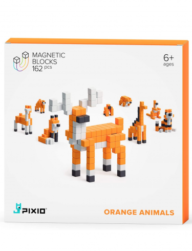 Magnetická stavebnice PIXIO - Orange Animals (Story Series)
