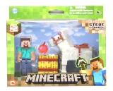 figurka Minecraft Overworld - Steve s koňem (bělouš)