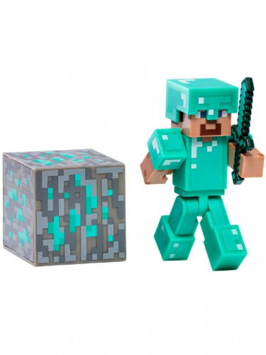 Figurka Minecraft Overworld - Steve v brnění