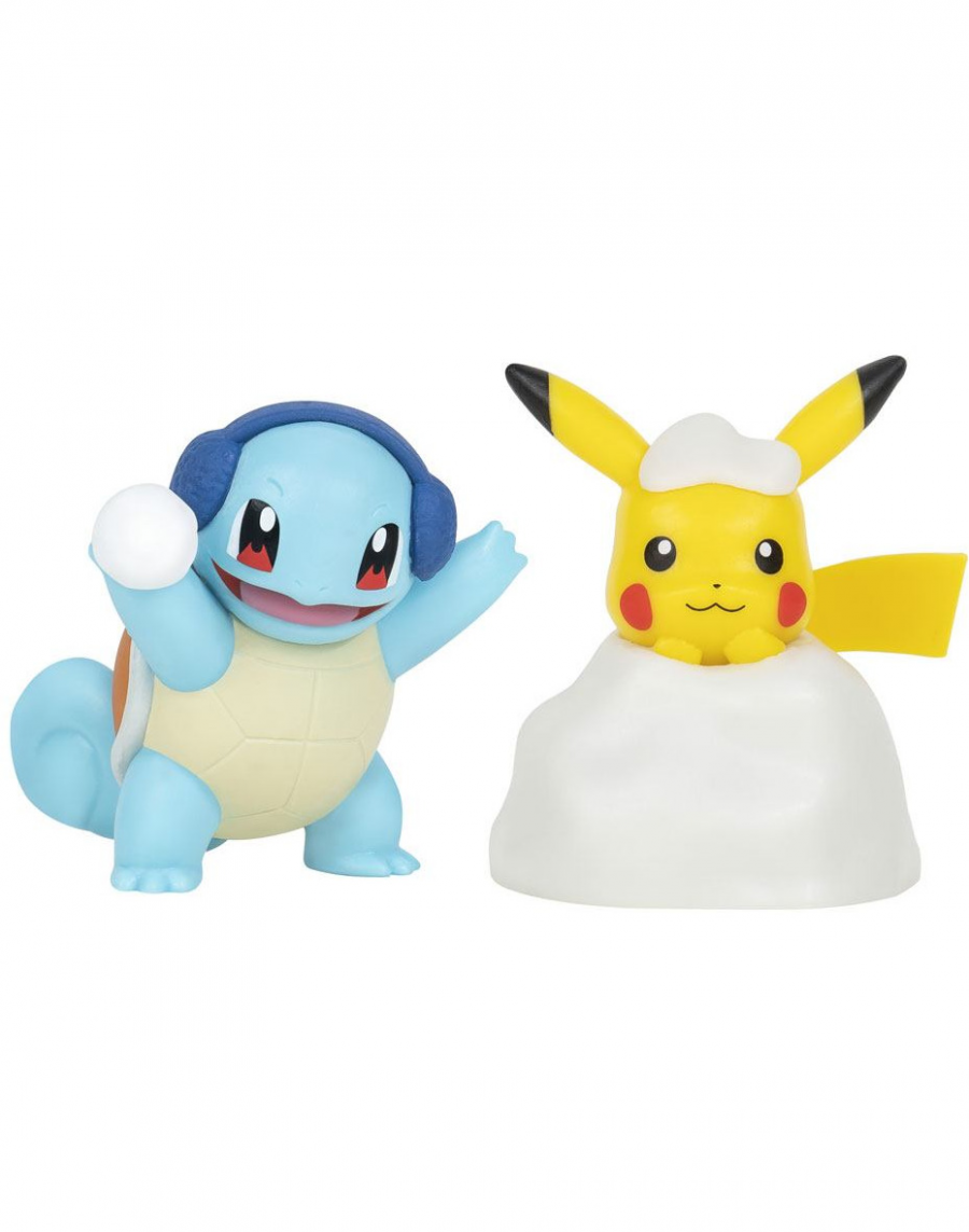 PC Merch Figurka Pokémon - Pikachu and Squirtle Holiday (Battle Figure Pack)