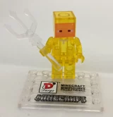 Mini figurka Minecraft žlutá s trojzubcem