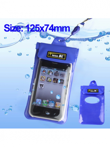 Vodotěsné pouzdro pro iPhone 4, 3GS, 3G, iPod Touch... (modré) (PC)
